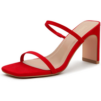 Trendy Block Heels with Square Toe – Eline-Red-2.5-State of Style