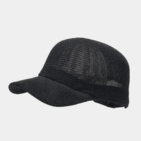 Trendy braided sun hat with wide brim - SunWeave Style-Black-State of Style