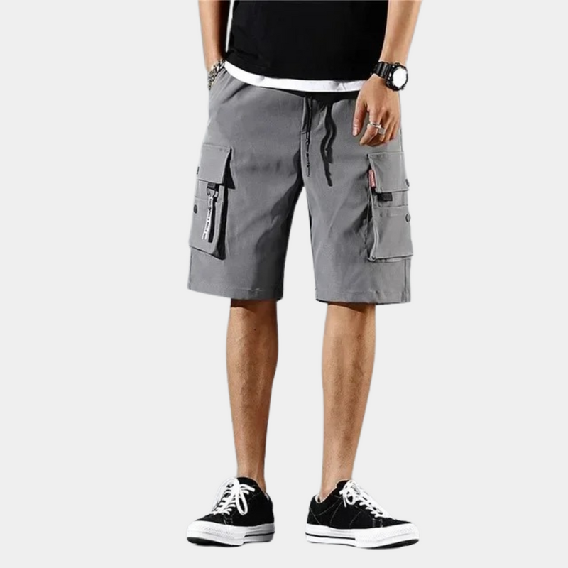 Trendy Cargo Shorts for Men - Axel-Grey-M-State of Style
