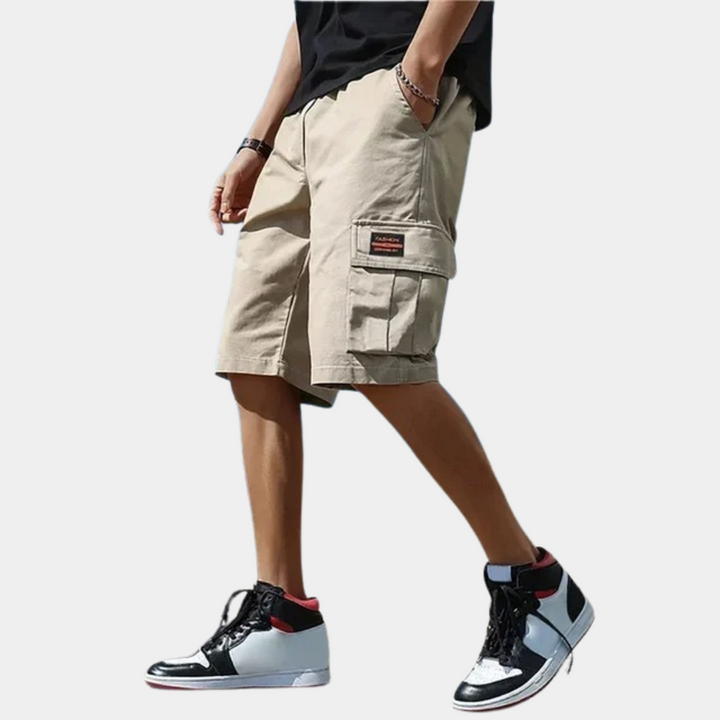 Trendy Cargo Shorts for Men - Axel-Khaki-M-State of Style