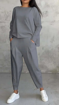 Trendy Casual Women's Clothing Set - Brooklyn-Grey-S-State of Style