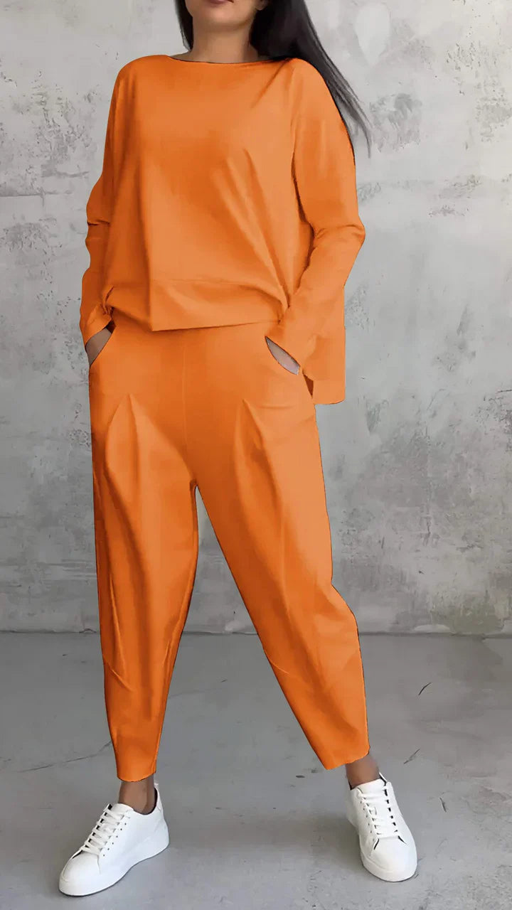 Trendy Casual Women's Outfit Set - Brooklyn-Orange-S-State of Style