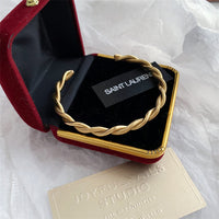 Trendy Charm Twist Bracelets | Fashionable Cuff Jewellery-Gold-State of Style