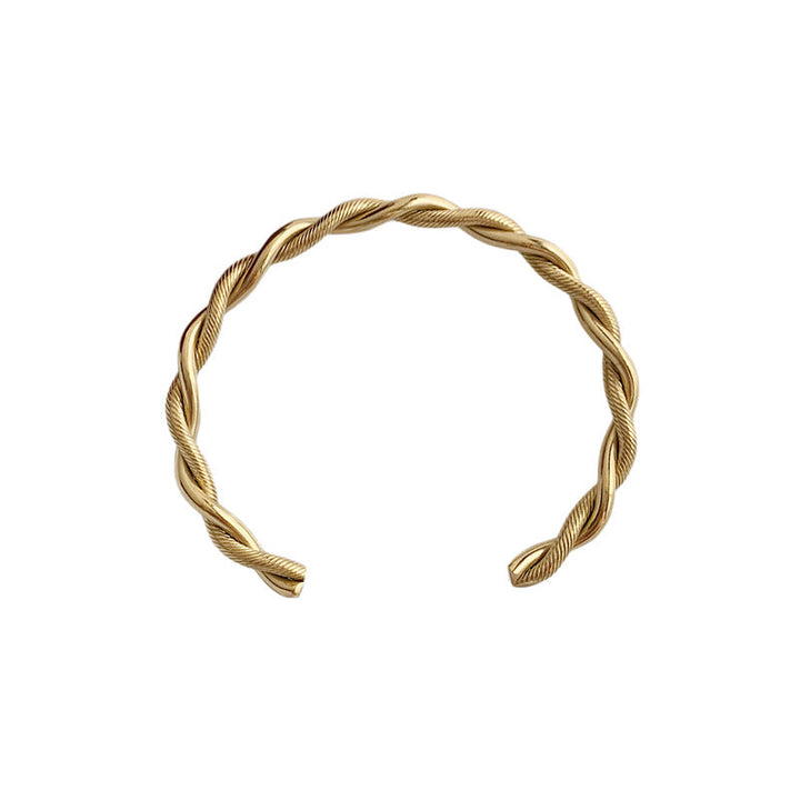 Trendy Charm Twist Bracelets | Fashionable Cuff Jewellery-Gold-State of Style