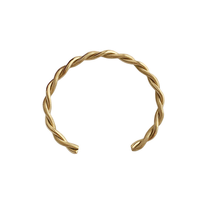 Trendy Charm Twist Bracelets | Fashionable Cuff Jewellery-Gold-State of Style