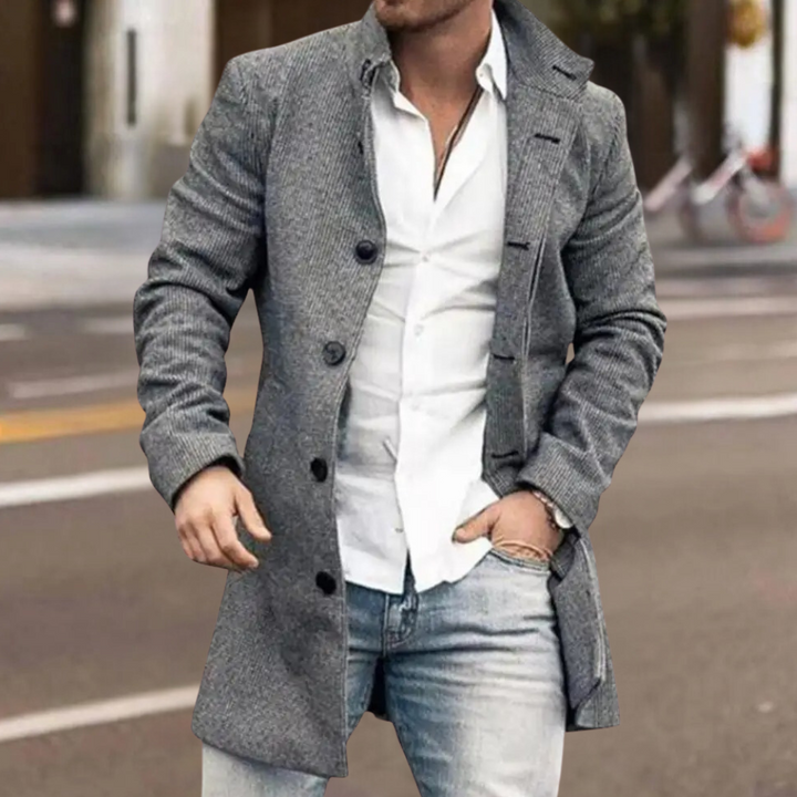 Trendy Classic Men's Coat - Matthis-Grey-S-State of Style