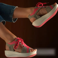 Trendy, comfortable and summery light women's sandals – Fergie-Pink-3-State of Style