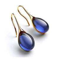 Trendy Crystal Drop Earrings - Celestina-Blue-State of Style