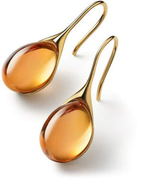 Trendy Crystal Drop Earrings - Celestina-Orange-State of Style