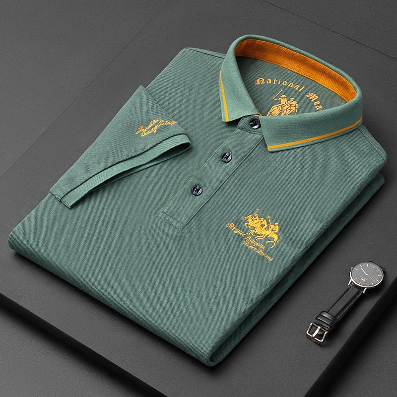 Trendy Embroidered Polo - Henry-Groen-M-State of Style
