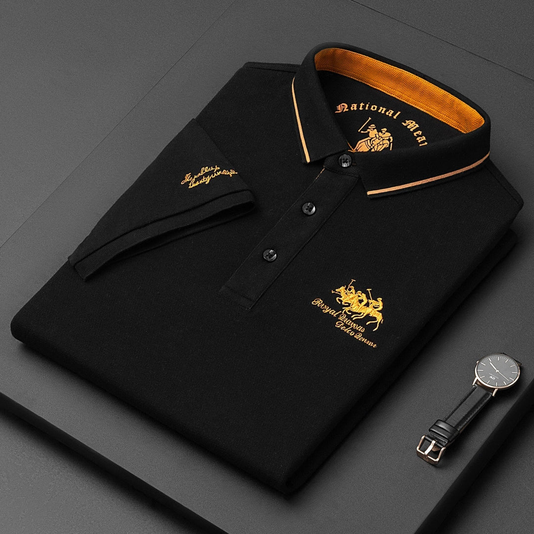Trendy Embroidered Polo - Henry-Zwart-M-State of Style