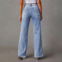Trendy Flared Denim Jeans - Amarine-S-State of Style