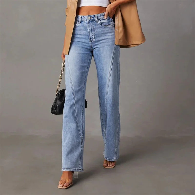 Trendy Flared Denim Jeans - Amarine-S-State of Style