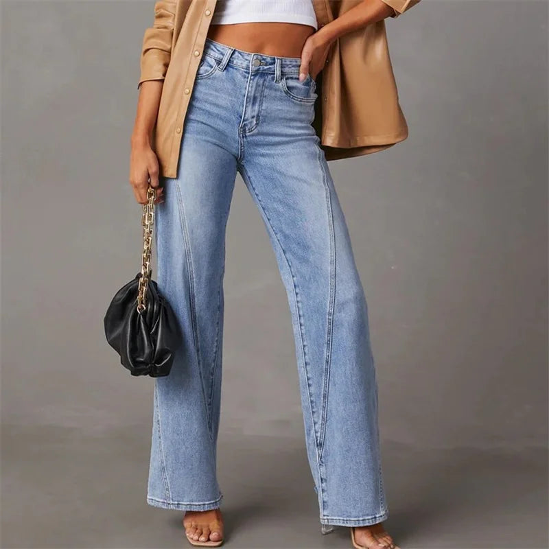 Trendy Flared Denim Jeans - Amarine-S-State of Style