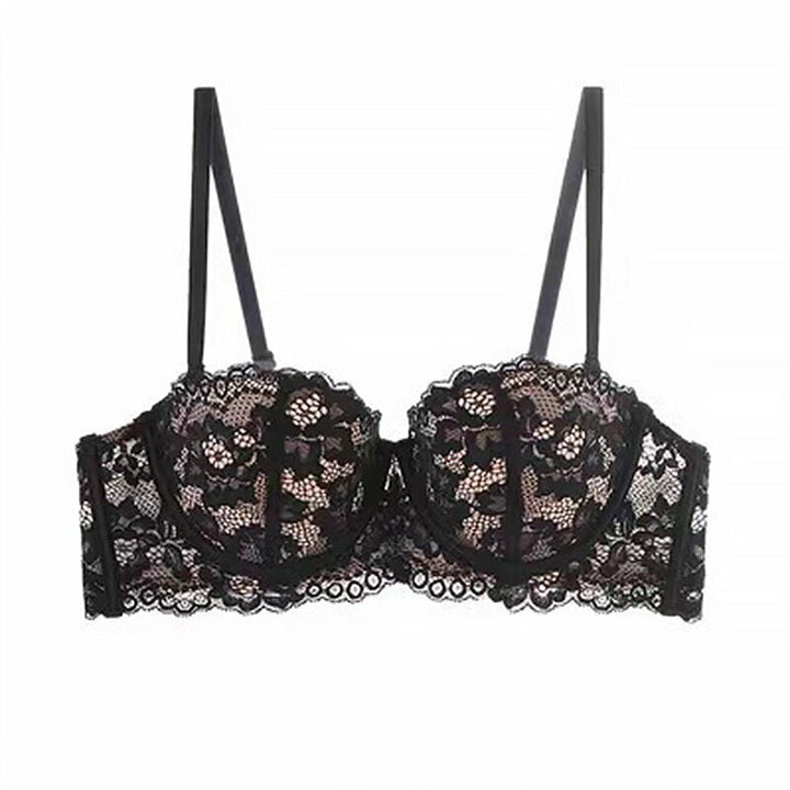 Trendy Floral Lace Full-Figure Bra-Black-8-A-State of Style