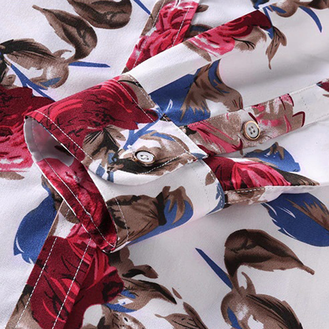 Trendy Floral Print Shirt – Finn-Red-XS-State of Style