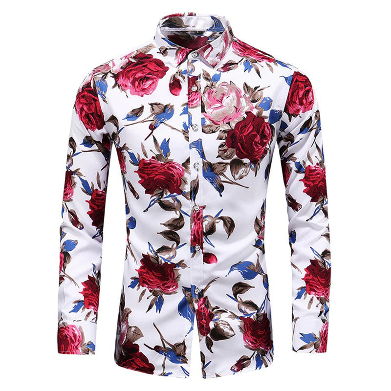 Trendy Floral Print Shirt – Finn-Red-XS-State of Style