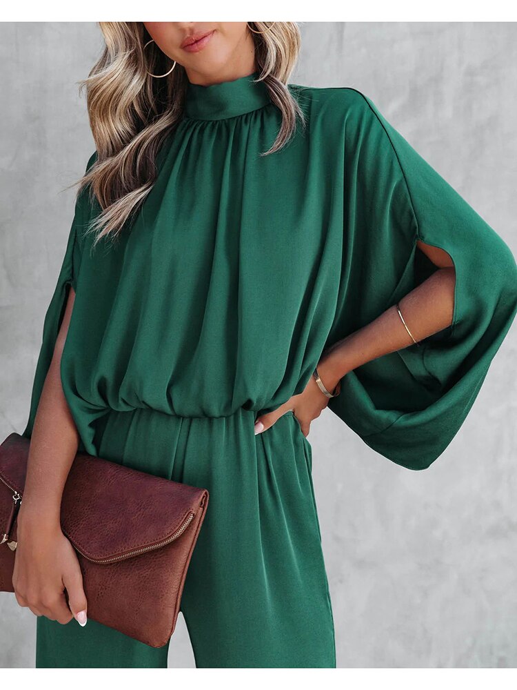 Trendy Green Jumpsuit - Chloe-S-State of Style