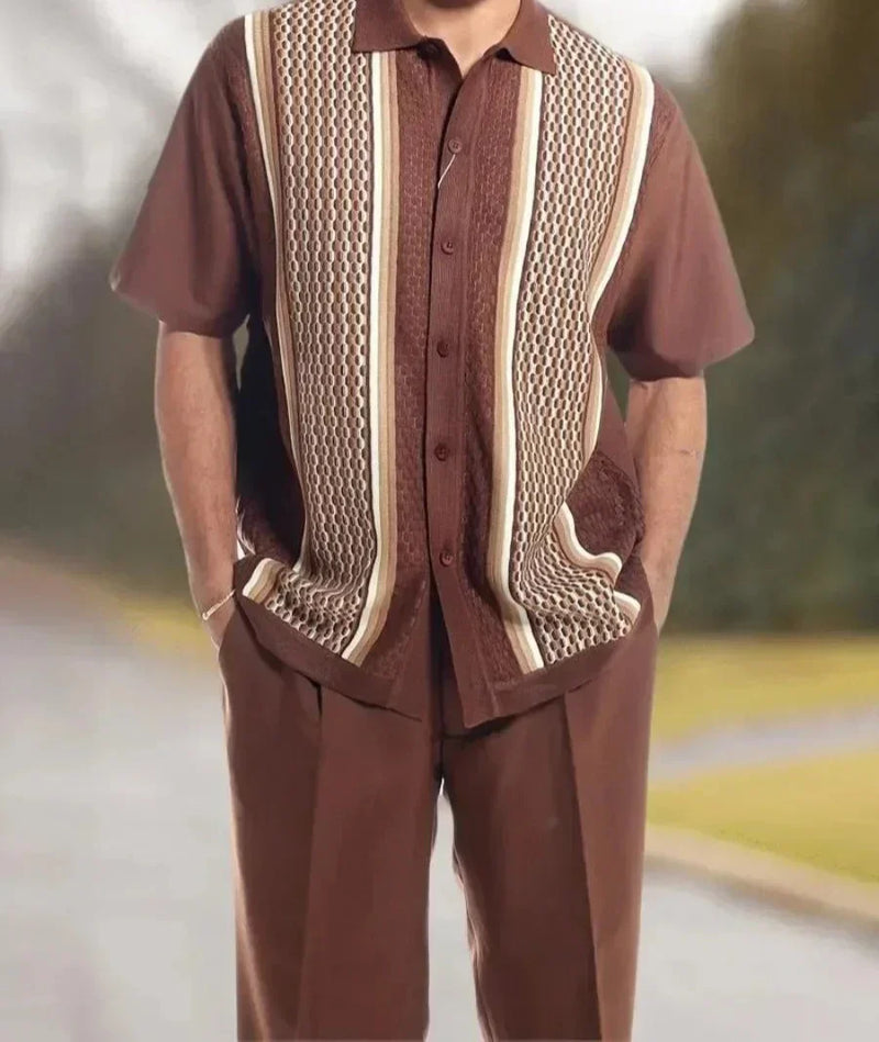 Trendy Harajuku two-piece set with 3D print for men – Kenji-Braun-S-State of Style