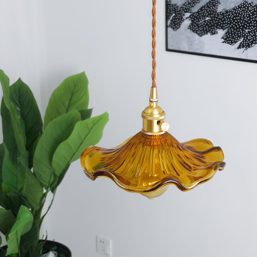 Trendy Hibiscus Flower Pendant Lamp - FlowerLite-Green-D23cm*H12cm-State of Style
