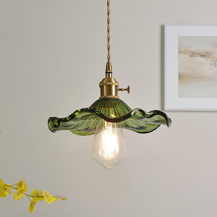 Trendy Hibiscus Flower Pendant Lamp - FlowerLite-Green-D23cm*H12cm-State of Style