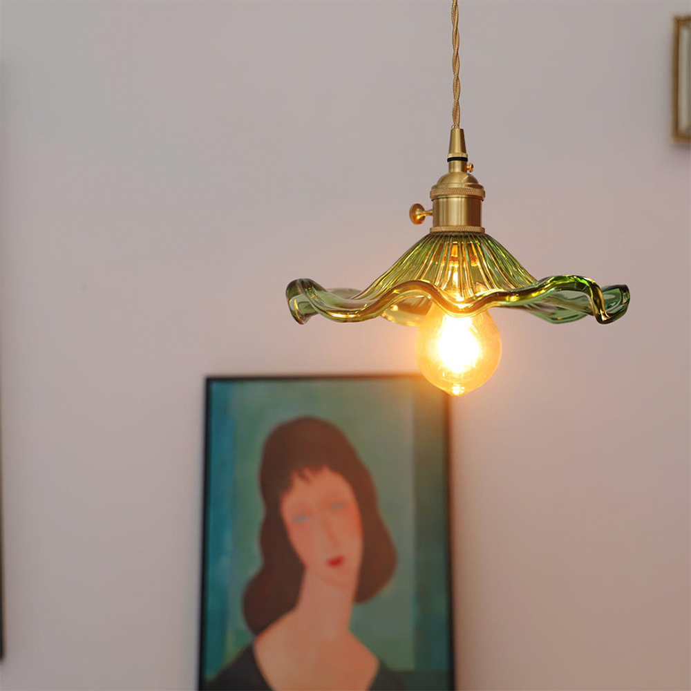 Trendy Hibiscus Flower Pendant Lamp - FlowerLite-Green-D23cm*H12cm-State of Style