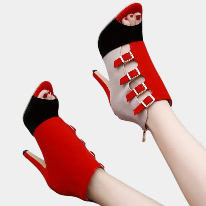 Trendy High Heeled Sandals for Women - Selene-Black-3-State of Style