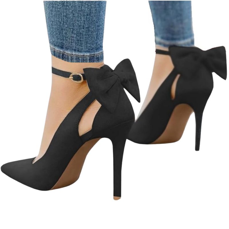 Trendy High Heels with Bow - Hailey-Black-3-State of Style