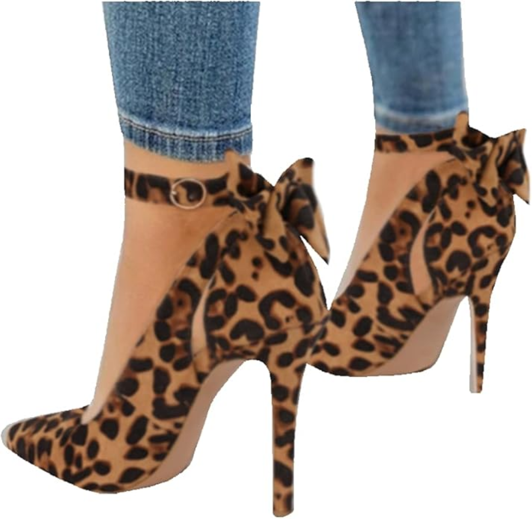 Trendy High Heels with Bow - Hailey-Leopard-3-State of Style