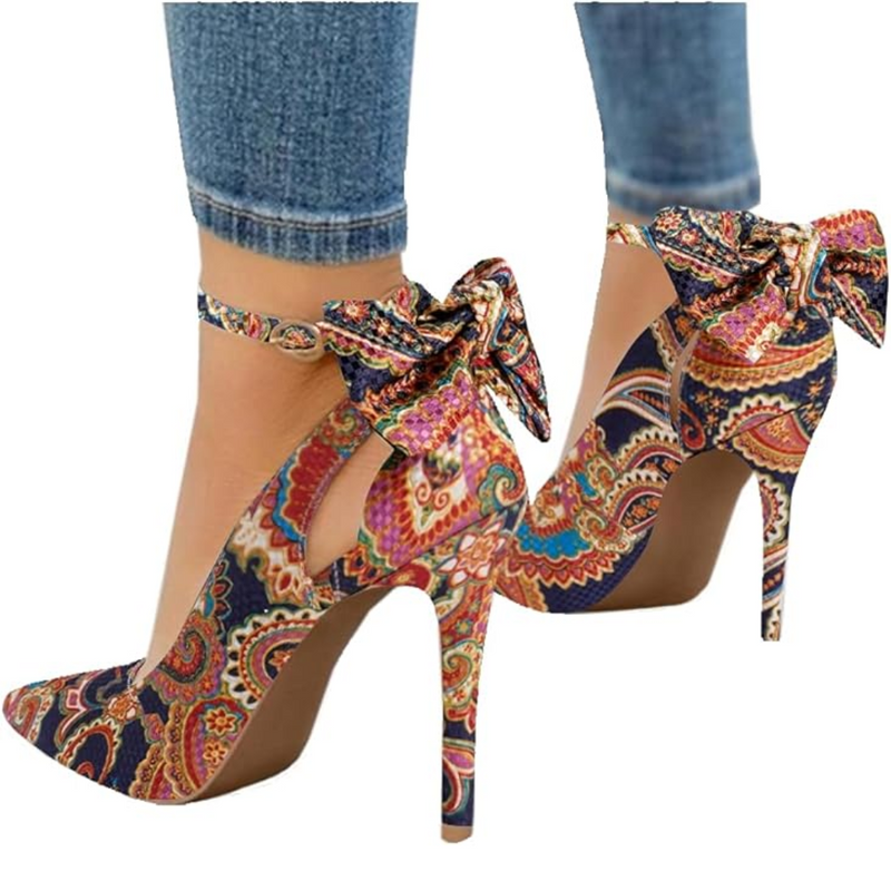 Trendy High Heels with Bow - Hailey-Multicoloured-3-State of Style