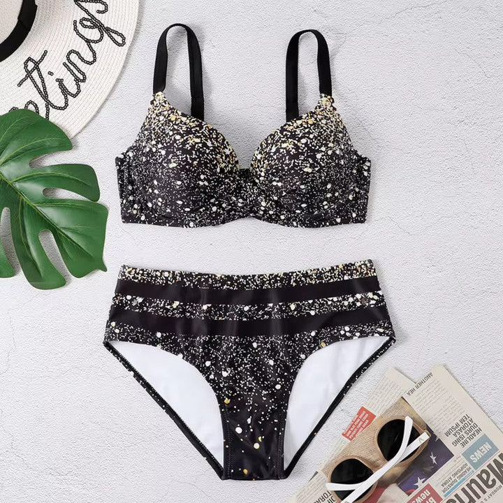 Trendy High-Waisted Bikini Set – Selina-Black-XS-State of Style