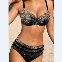 Trendy High-Waisted Bikini Set – Selina-Black-XS-State of Style
