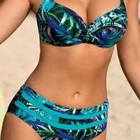 Trendy High-Waisted Bikini Set – Selina-Turquoise-XS-State of Style