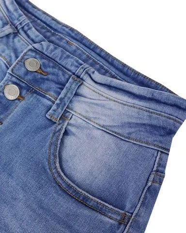 Trendy High-Waisted Denim Trousers - Mila-Blue-S-State of Style