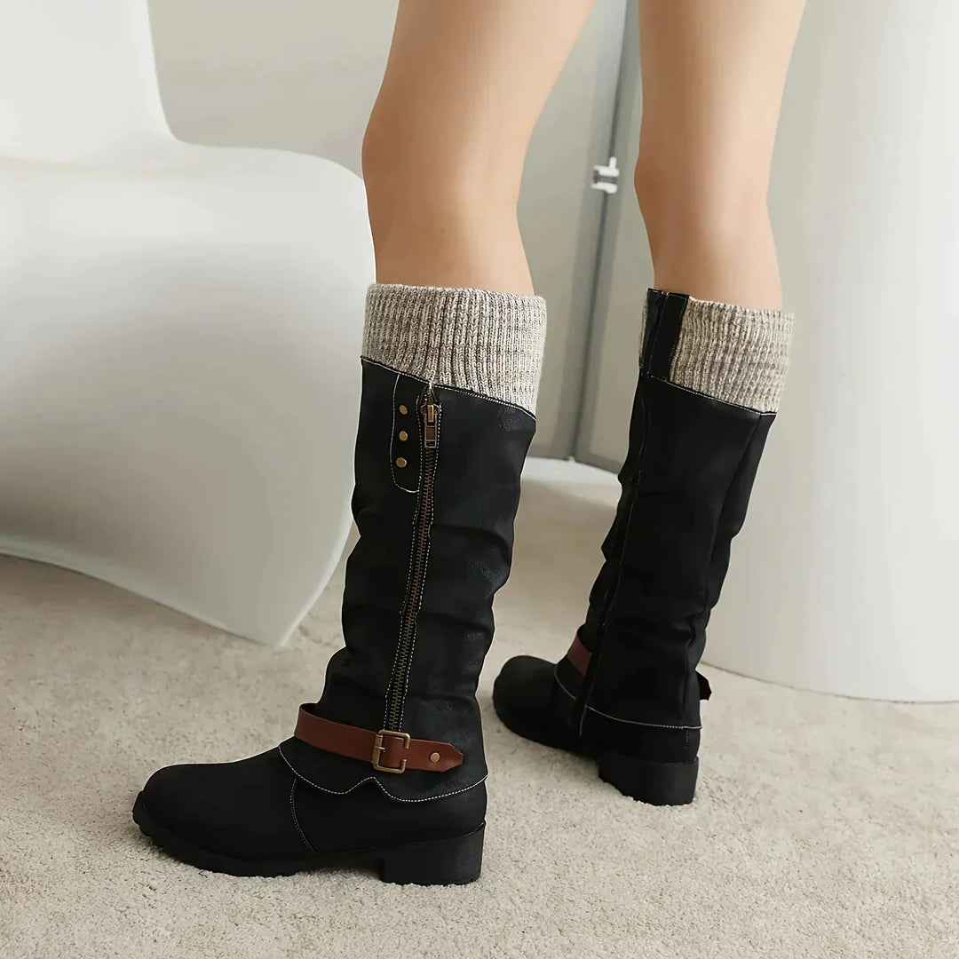 Trendy High Women's Boots - Isabella-Black-5-State of Style