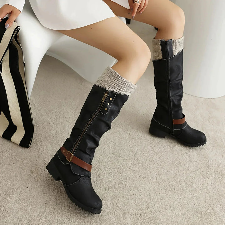 Trendy High Women's Boots - Isabella-Black-5-State of Style