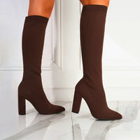 Trendy Knee-High Boots - Sophia-Brown-4-State of Style