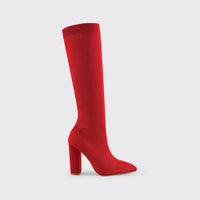 Trendy Knee-High Boots - Sophia-Red-4-State of Style