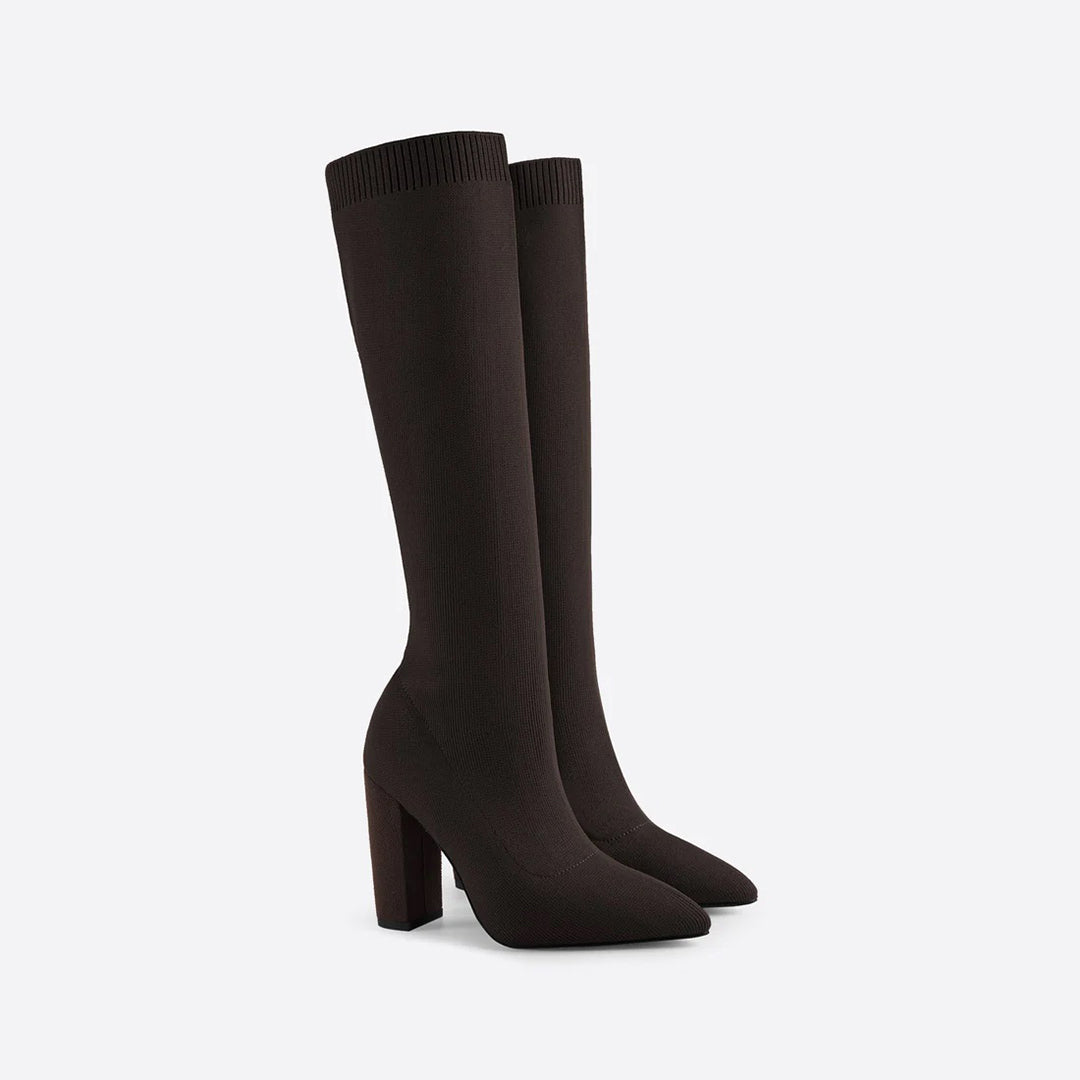 Trendy Knee-High Boots - Sophia-Red-4-State of Style
