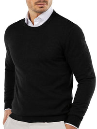 Trendy Knitted Crew Neck Jumper – Dante-Black-S-State of Style