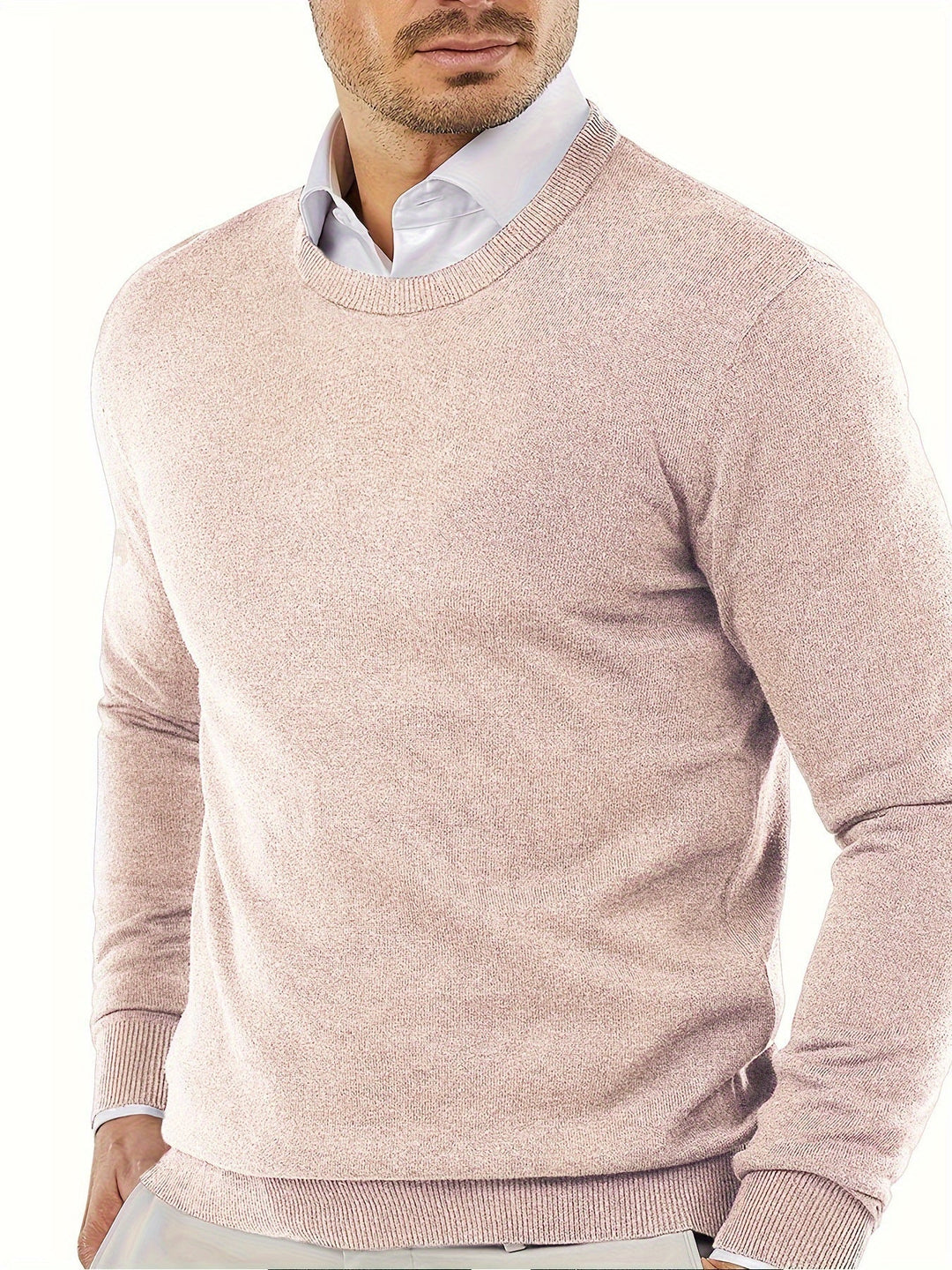 Trendy Knitted Crew Neck Jumper – Dante-Black-S-State of Style