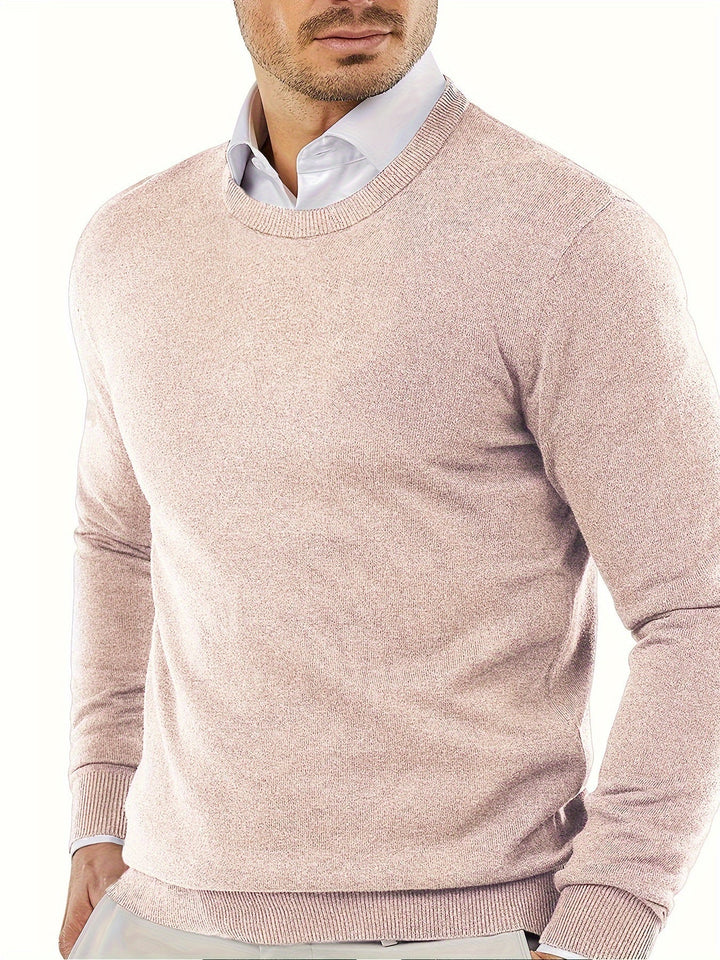 Trendy Knitted Crew Neck Jumper – Dante-Black-S-State of Style