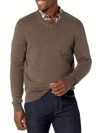 Trendy Knitted Crew Neck Jumper – Dante-Brown-S-State of Style