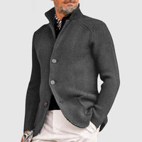 Trendy Knitted Men's Gilet with Pockets - Oscar-Grey-S-State of Style