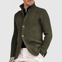 Trendy Knitted Men's Gilet with Pockets - Oscar-Olive Green-S-State of Style