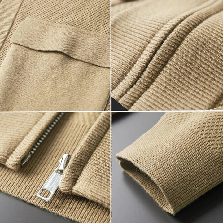 Trendy Knitted Men's Vest - Noah-Beige-S-State of Style