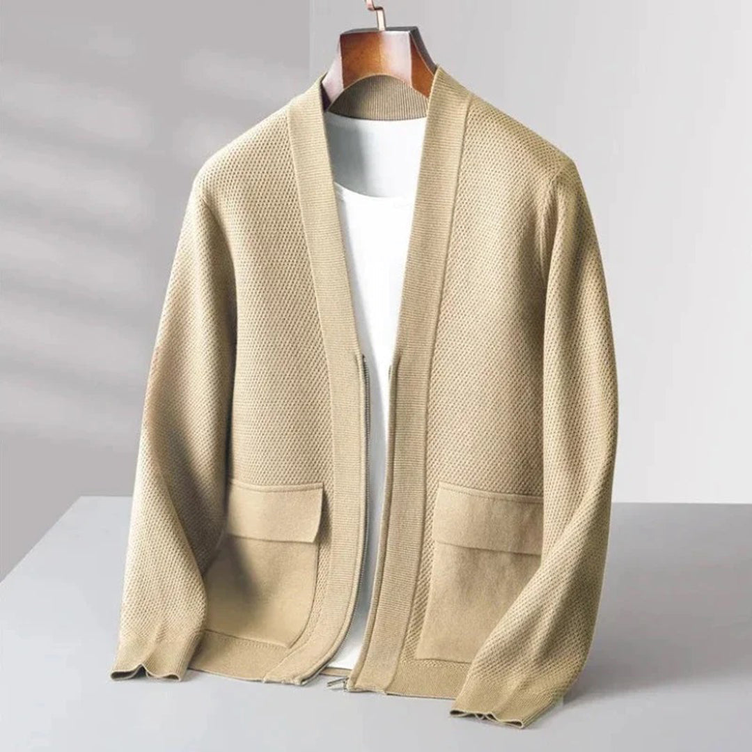 Trendy Knitted Men's Vest - Noah-Beige-S-State of Style