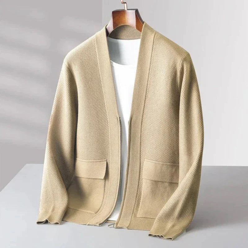 Trendy Knitted Men's Vest - Noah-Beige-S-State of Style