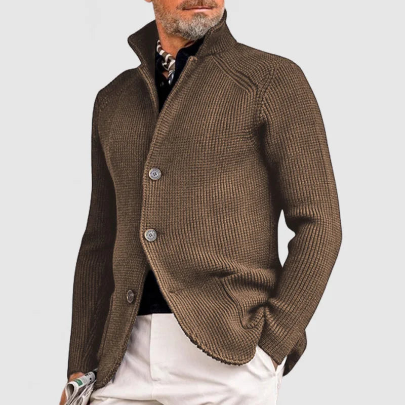 Trendy Knitted Men's Vest with Pockets - Oscar-Dark Blue-S-State of Style