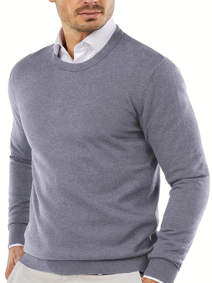 Trendy Knitted Sweater with Round Neck - Dante-Black-S-State of Style